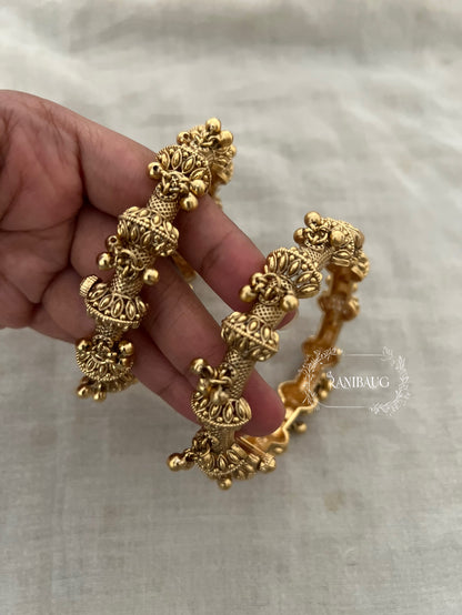 Kavinya Ghungroo Heritage Gold Bangles Jewellery By Ranibaug