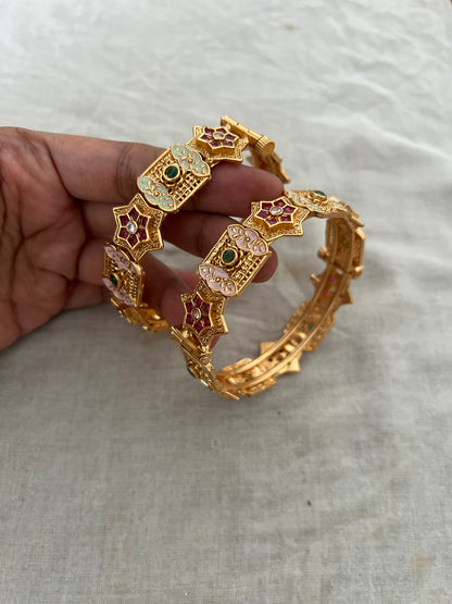 Khyati Gold Plated Bangles Set For Bride By Ranibaug