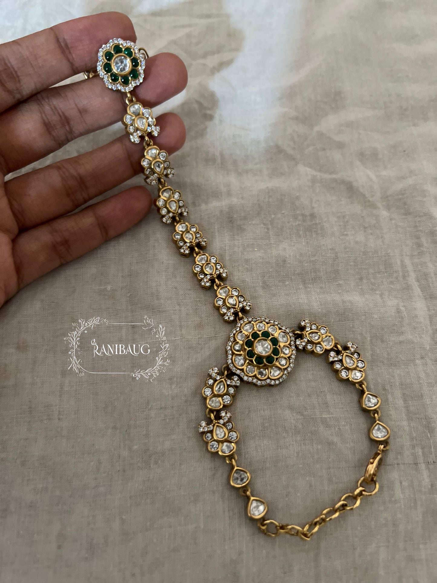 Kripa Wedding Wear Inidan Traditional Kundan Hath Phool | Ranibaug