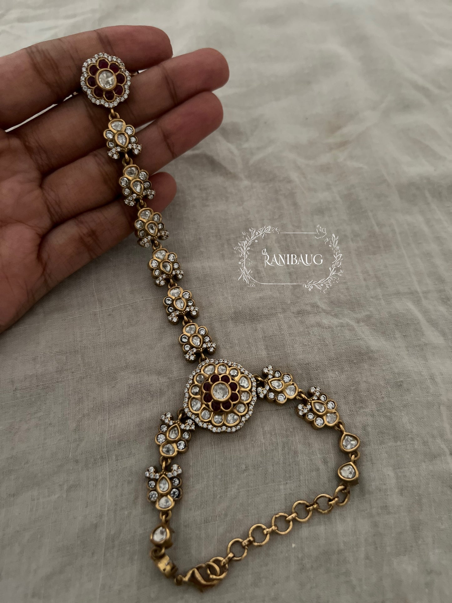 Kripa Wedding Wear Inidan Traditional Kundan Hath Phool | Ranibaug