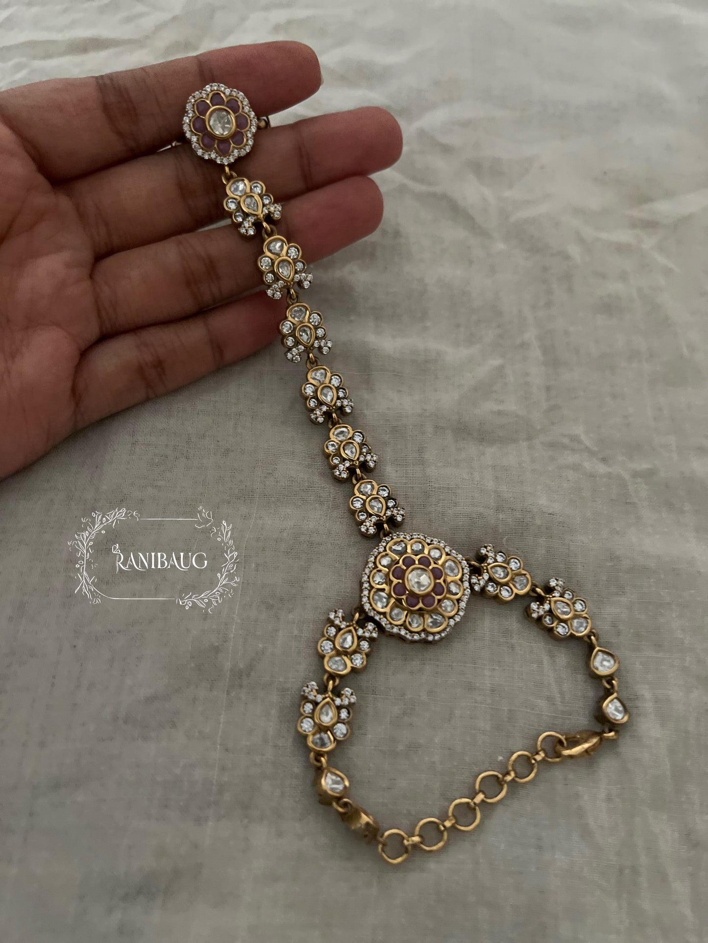 Kripa Wedding Wear Inidan Traditional Kundan Hath Phool | Ranibaug