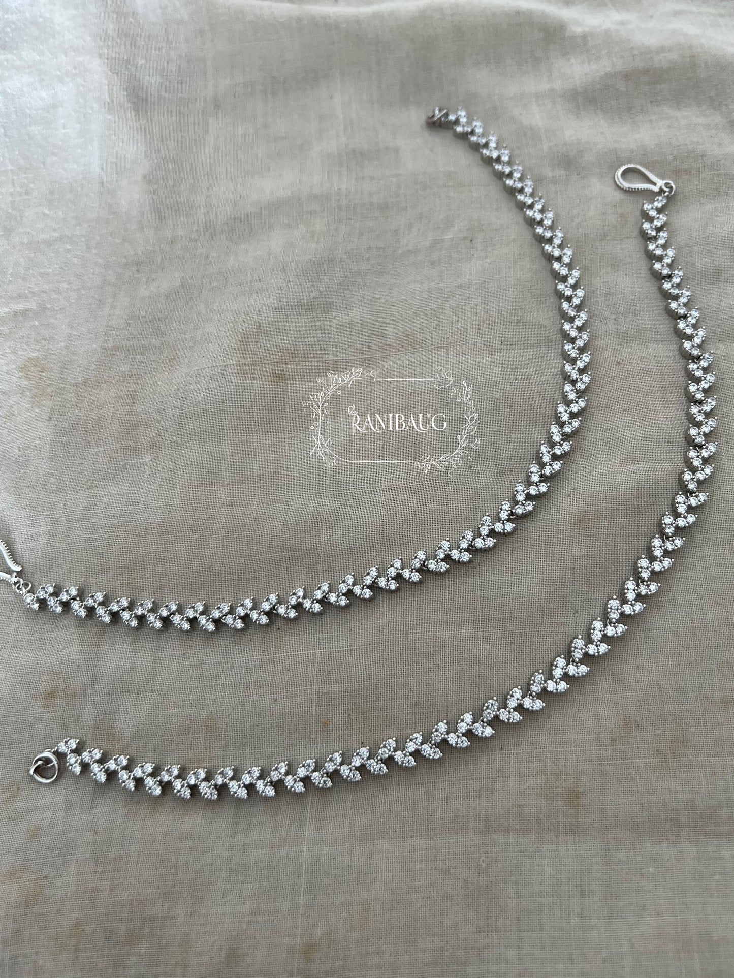 Krishi Eternal Spark Diamond Anklet By Ranibaug