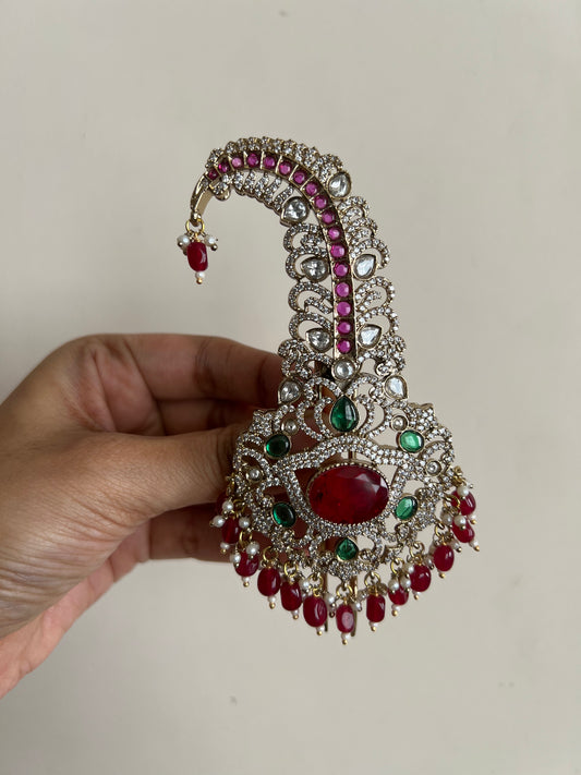 Kumar Victorian Finish Rich Kundan Studded Kalgi On Turban By Ranibaug