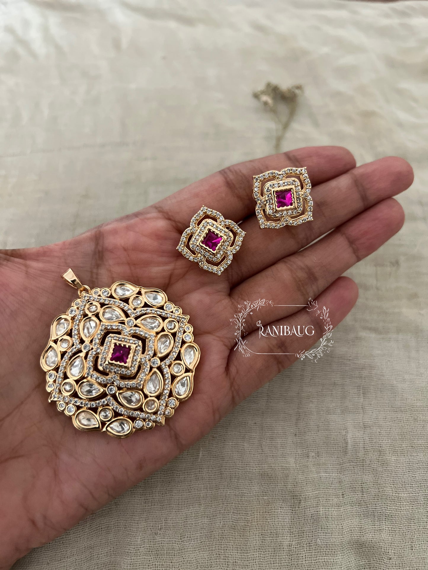 Kumari Polki Kundan And Gold Necklace Set Design That Speaks Royal | Acollection From The Rani's Ensemble By Ranibaug