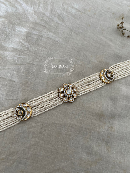 Kusum Unique Design Floral Motif Pearl Sheeshpatti By Ranibaug