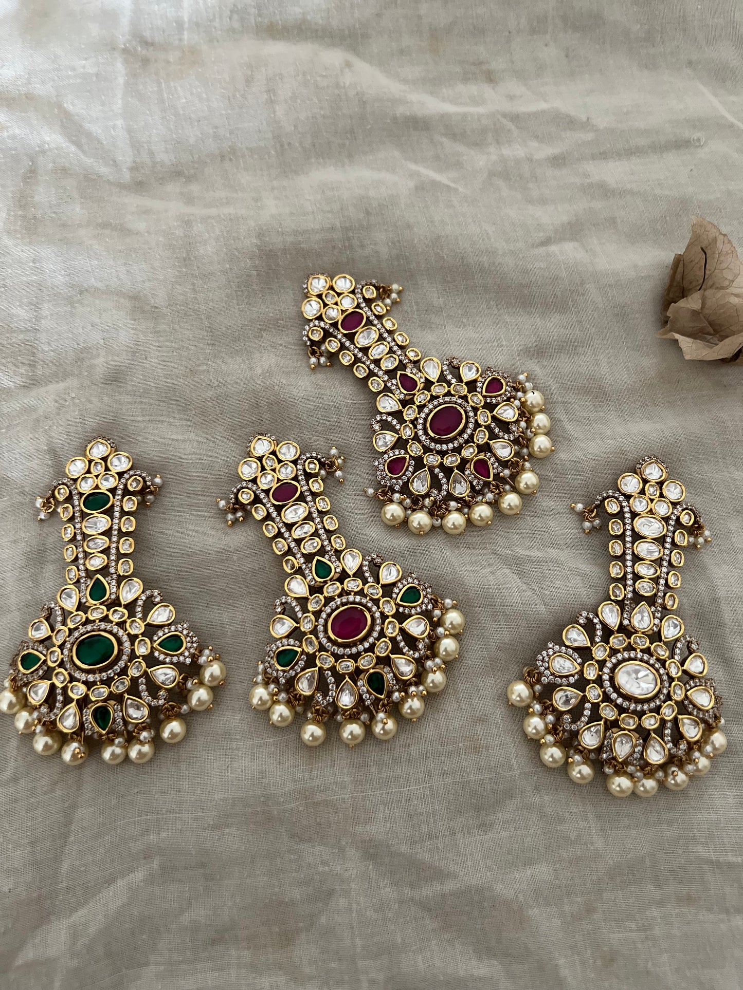 Lagan Premium Gold Tone Polki Kundan Kalgi For Safa By Ranibaug