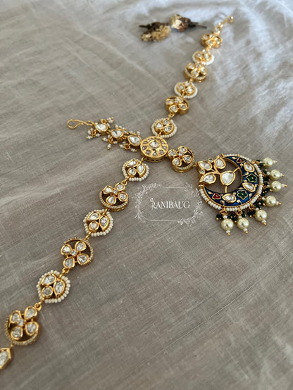 Lakshmi Rajasthani Gold Kundan Sheeshphool For Wedding By Ranibaug