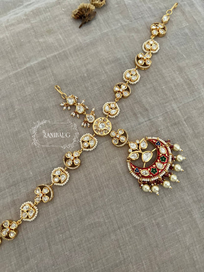 Lakshmi Rajasthani Gold Kundan Sheeshphool For Wedding By Ranibaug