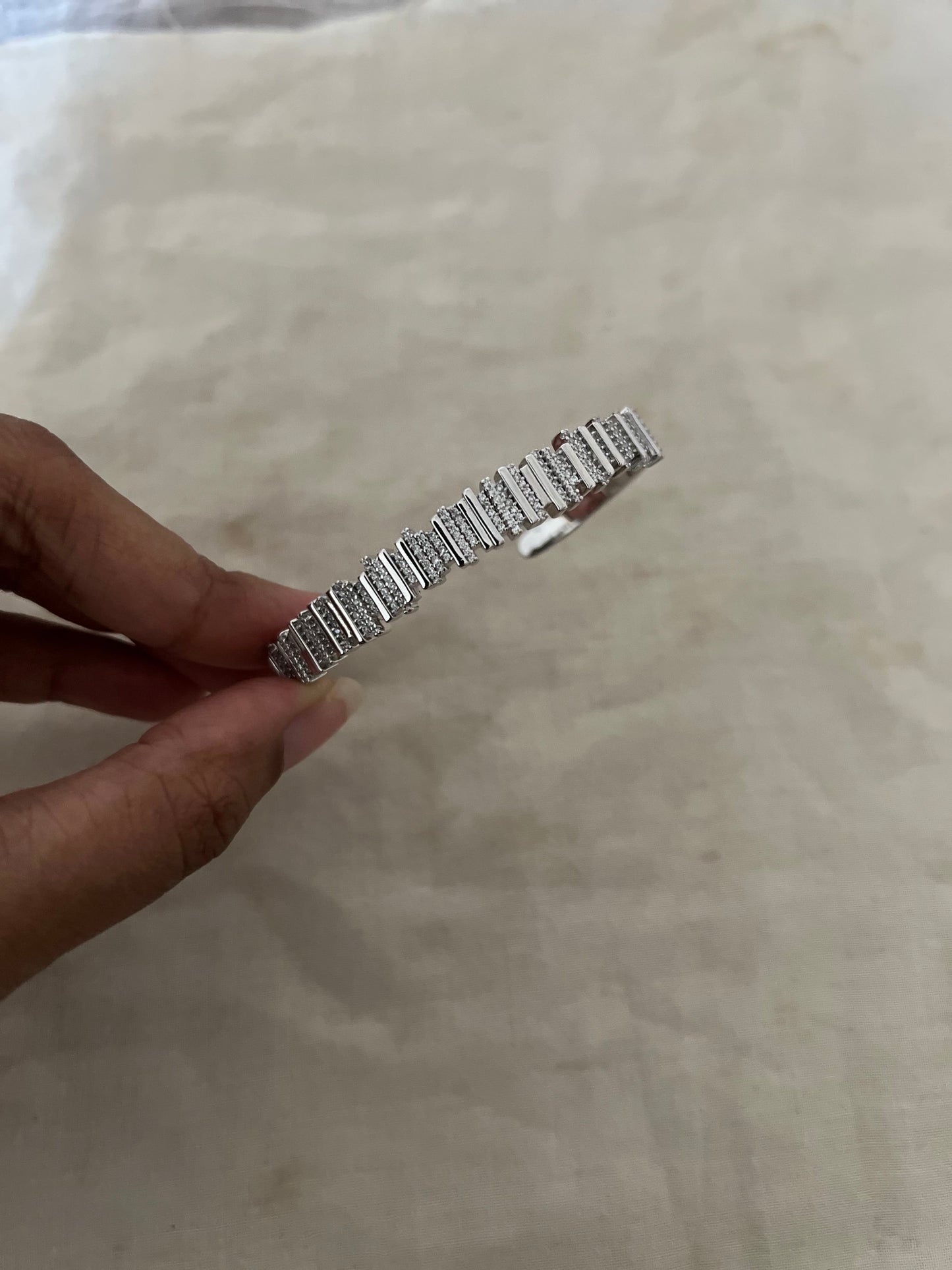 Linear Luxe Diamond Bracelet By Ranibaug