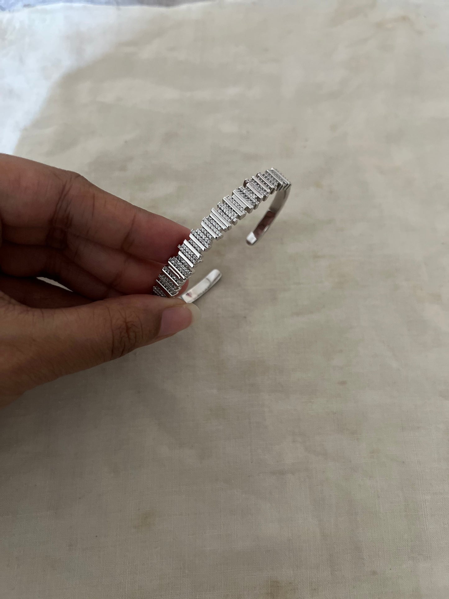 Linear Luxe Diamond Bracelet By Ranibaug