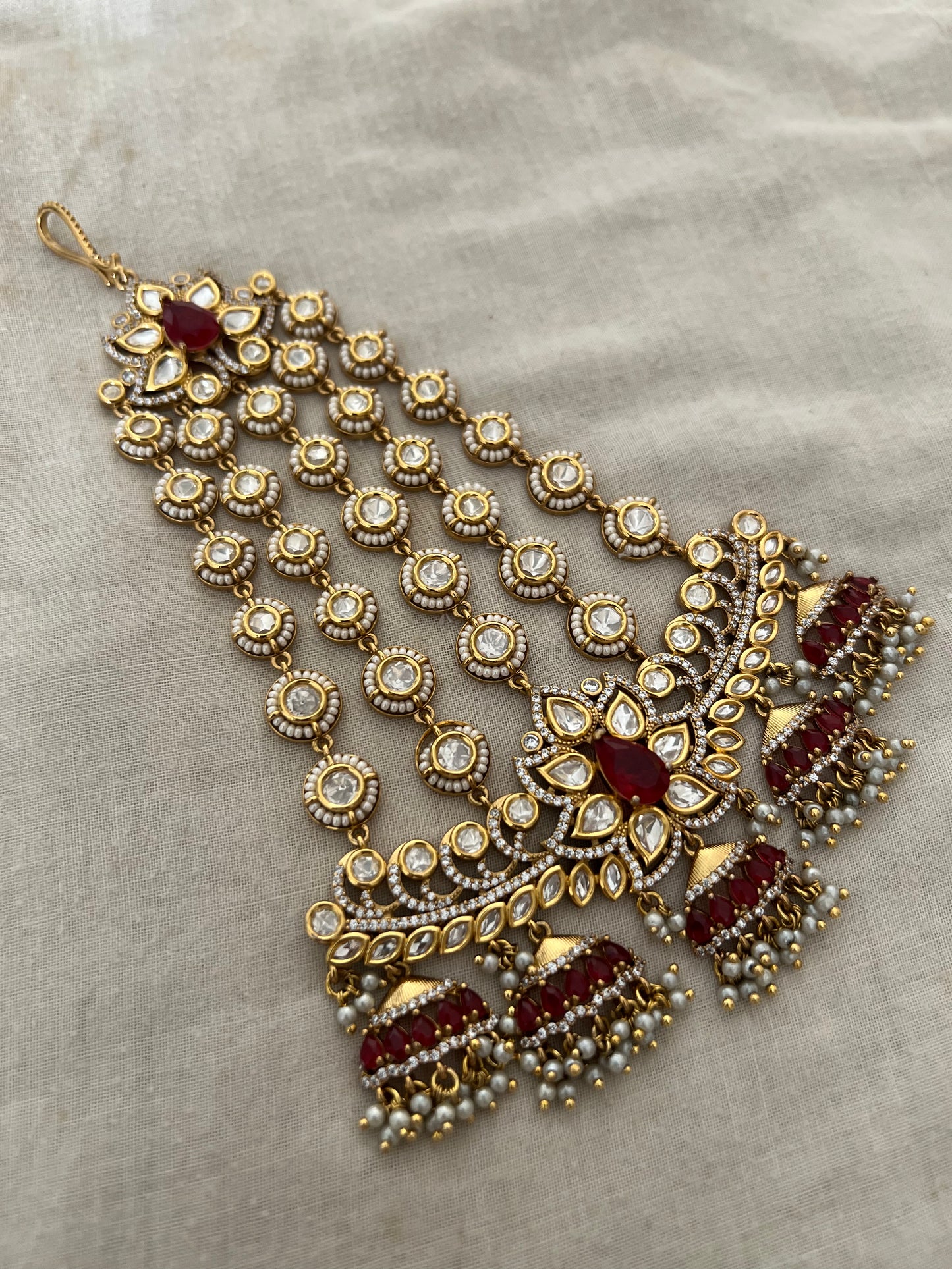 Mahek Designer Gold Plated Kundan Chapka By Ranibaug