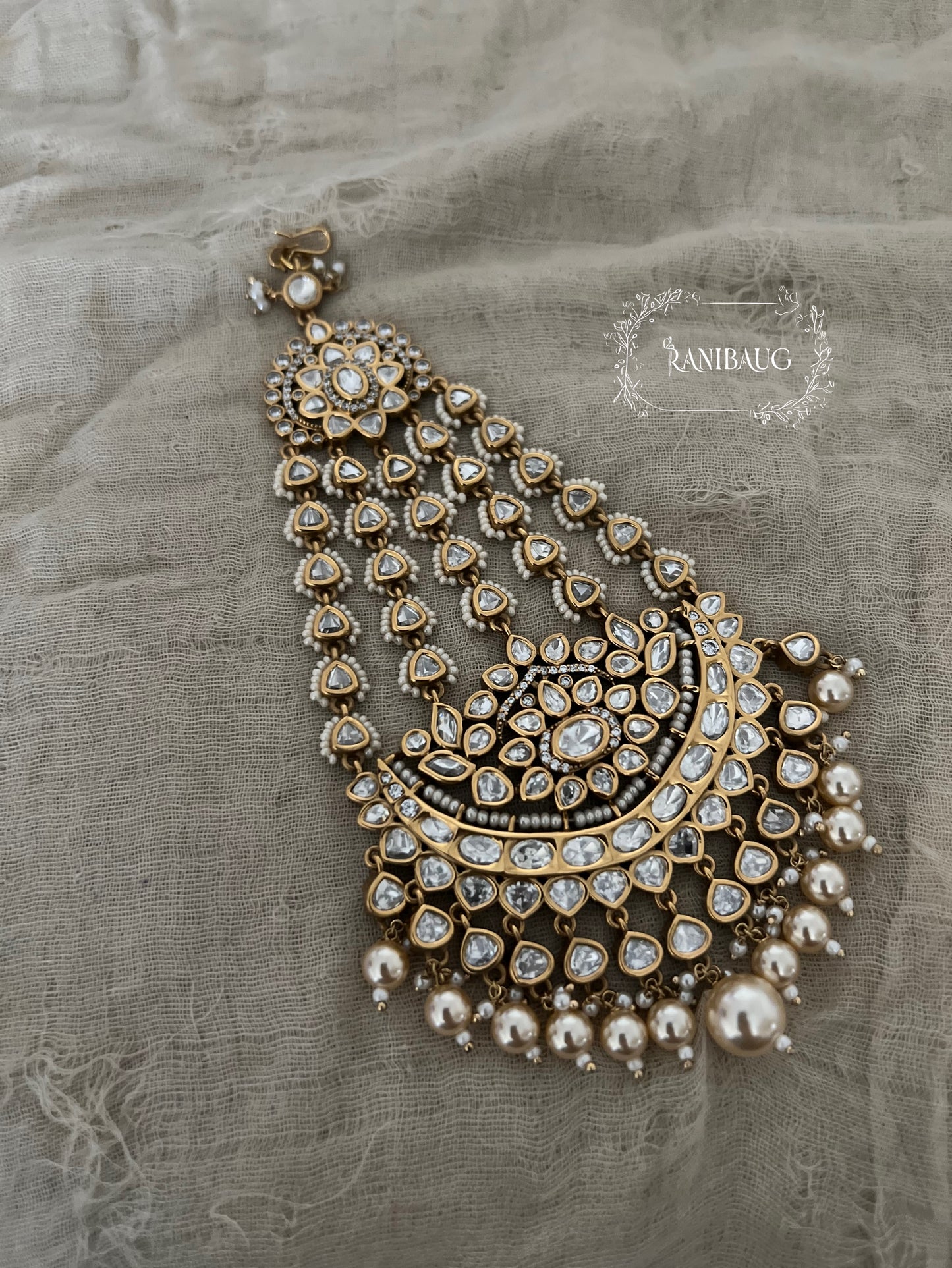 Mahek Polki Kundan Pearl Statement Passa By Ranibaug