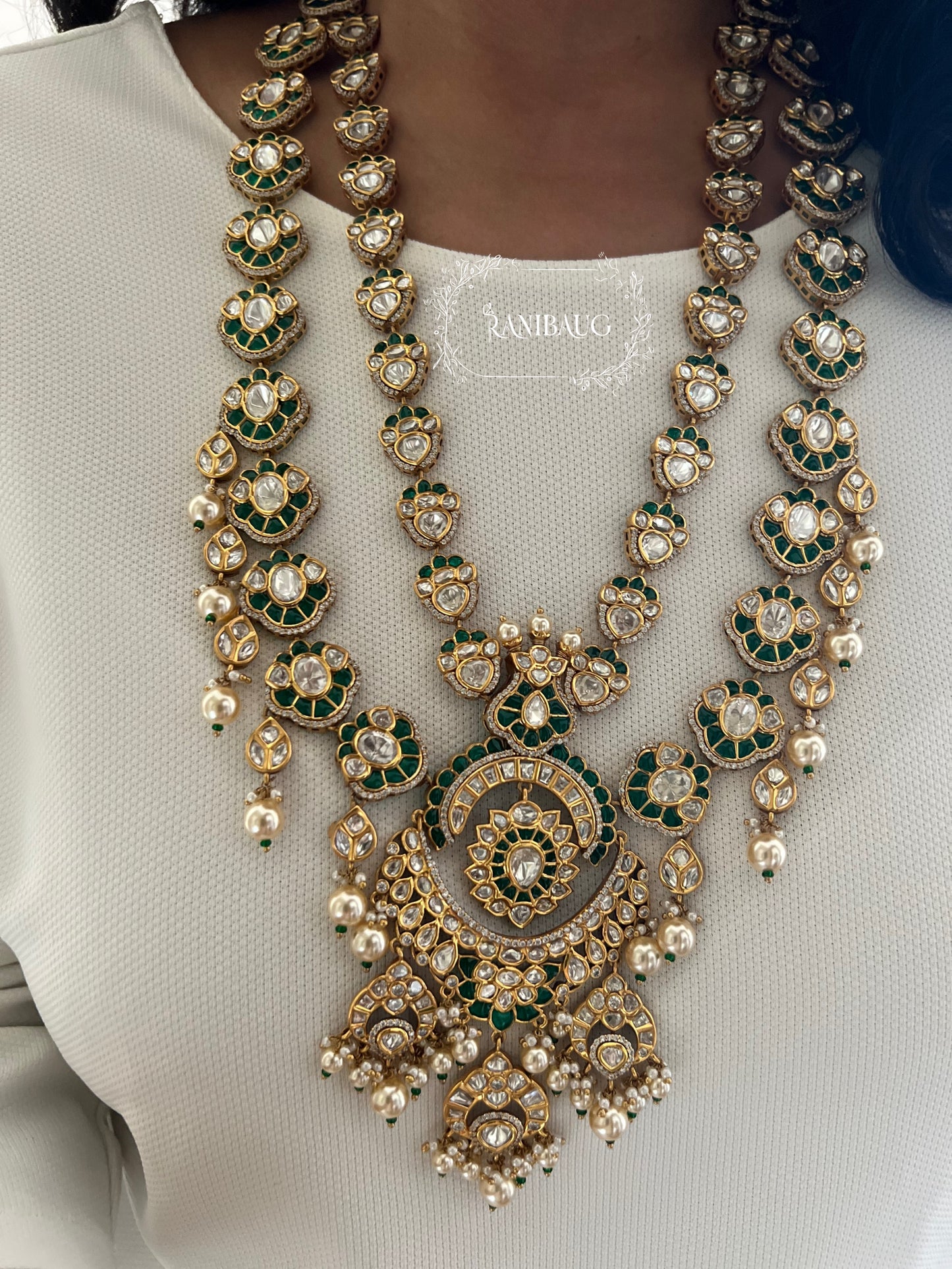 Maithili Traditional Jewellery Set In Victorian Finish Kundan Studded With Earrings By Ranibaug
