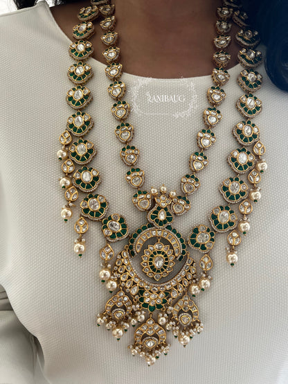 Maithili Traditional Jewellery Set In Victorian Finish Kundan Studded With Earrings By Ranibaug