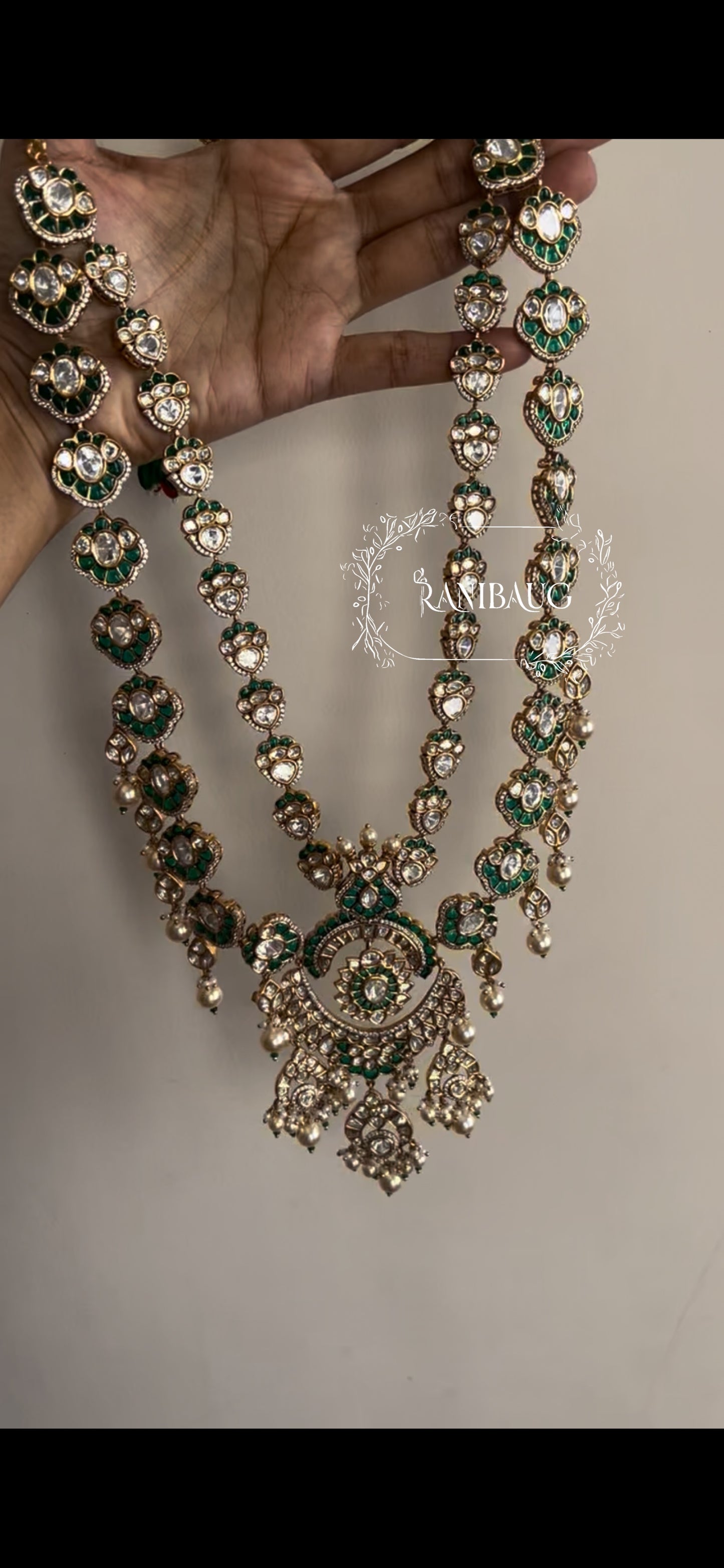 Maithili Traditional Jewellery Set In Victorian Finish Kundan Studded With Earrings By Ranibaug