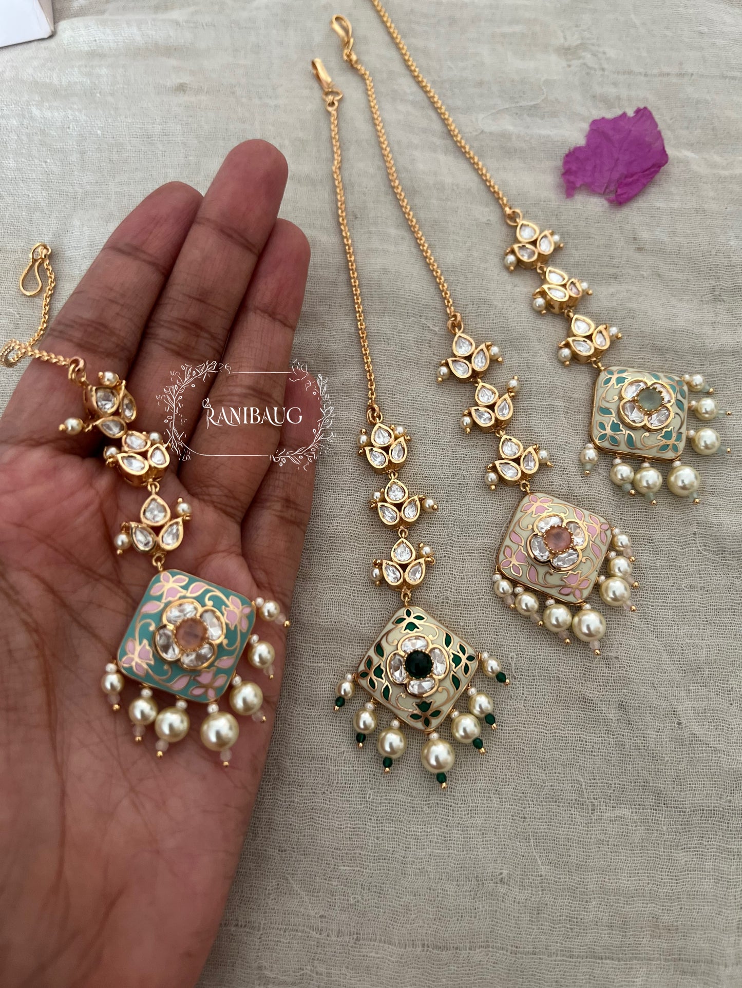 Maitri Unique Pastel Maang Tikka By Ranibaug