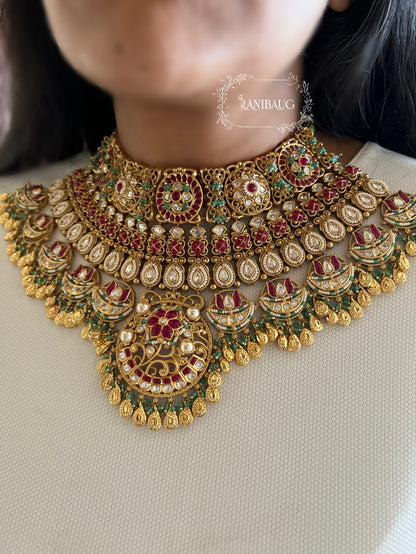 Malinishree Gold Heritage Traditional Indian Bridal Jewellery Set With Maang Tikka By Ranibaug | Wedding Jewelry For Bride 2026