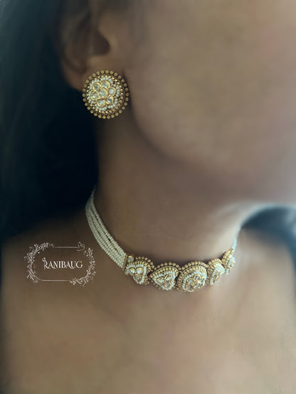 Malti Colorful Beaded Meenakari Neck Choker For Ethnic Wear By Ranibaug