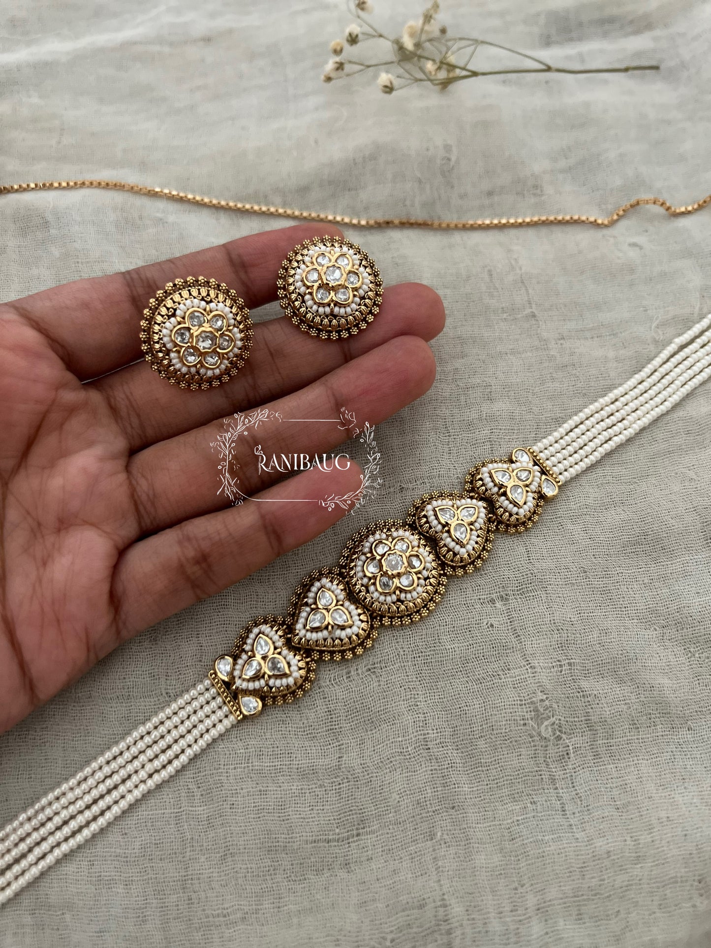 Malti Colorful Beaded Meenakari Neck Choker For Ethnic Wear By Ranibaug