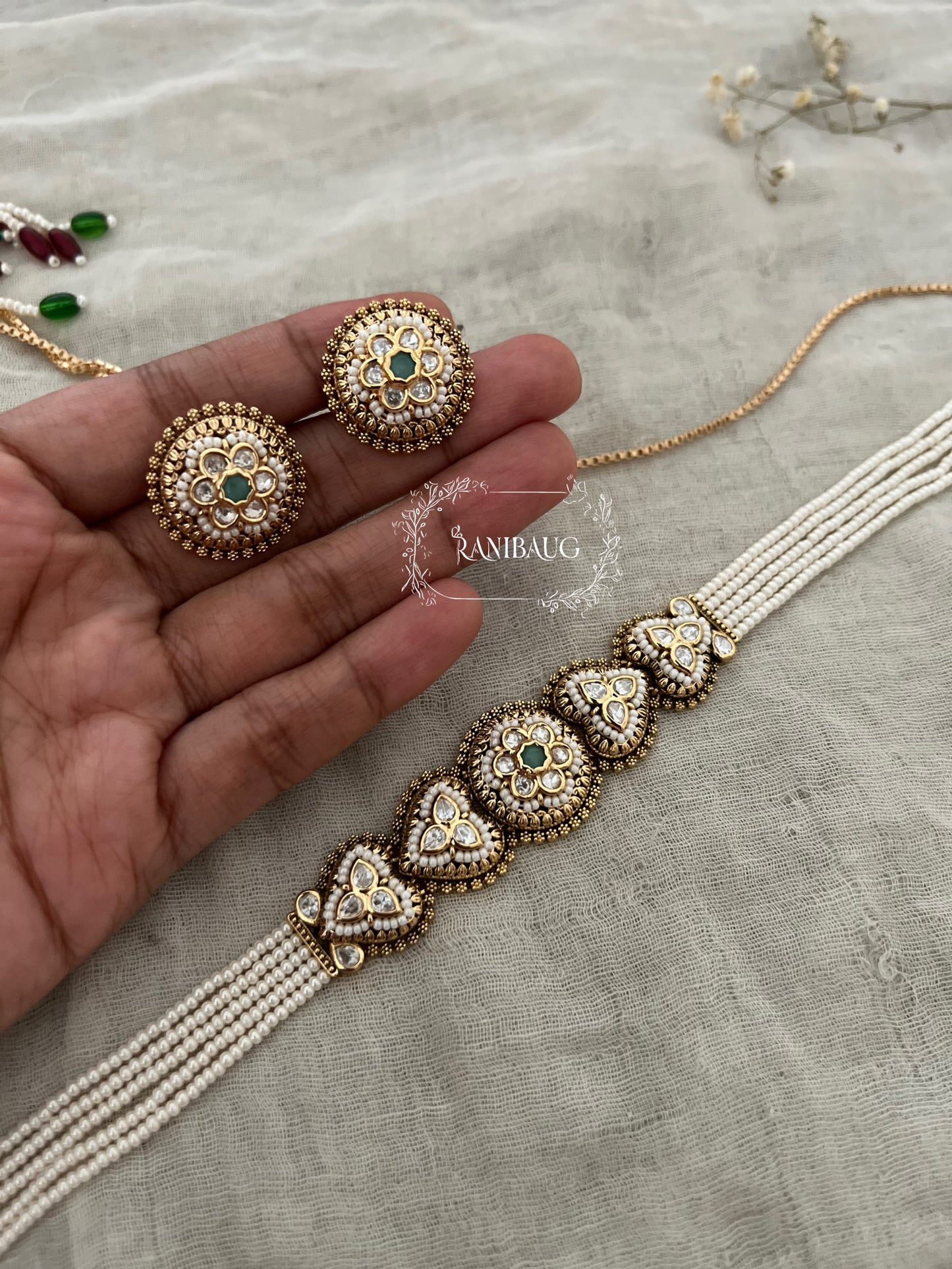 Malti Colorful Beaded Meenakari Neck Choker For Ethnic Wear By Ranibaug