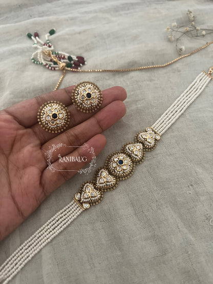 Malti Colorful Beaded Meenakari Neck Choker For Ethnic Wear By Ranibaug