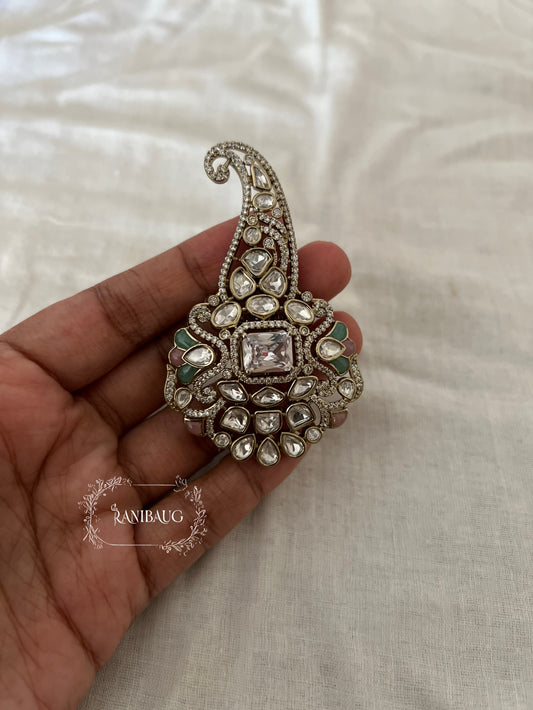 Manas Polki Kundan Designer Wedding Kalgi By Ranibaug