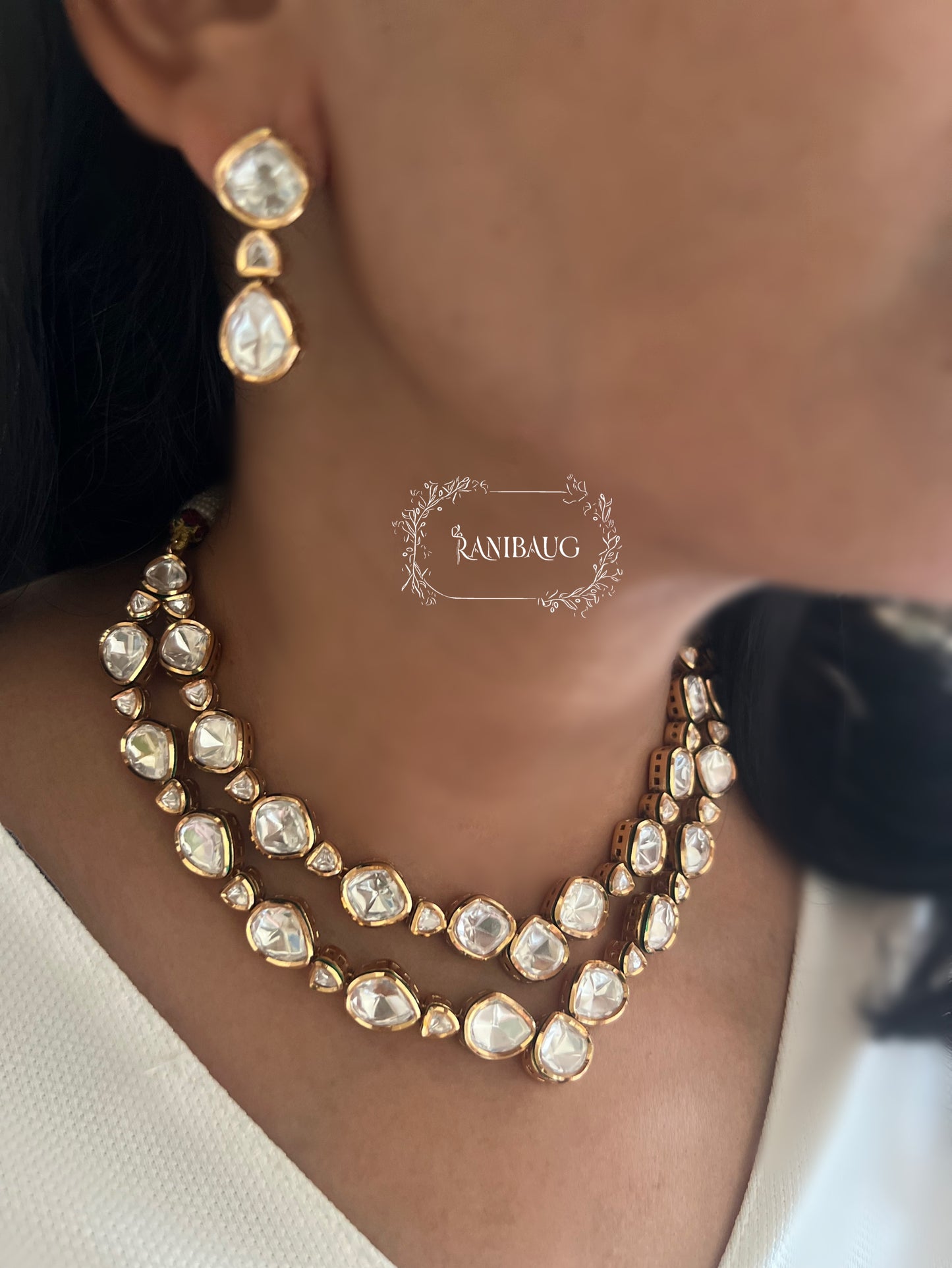 Mani Antique Gold Polki Kundan Jewellery Set For Women By Ranibaug | Diwali 2025