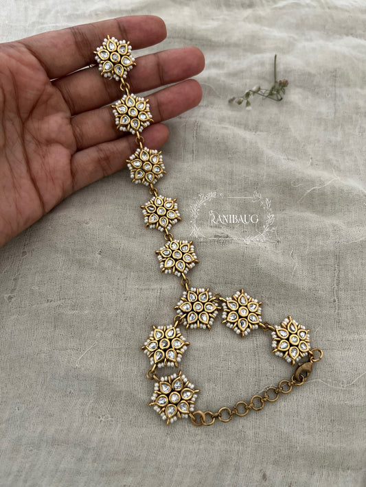 Mani Mossainite Polki Modern Hathphool | Ranibaug