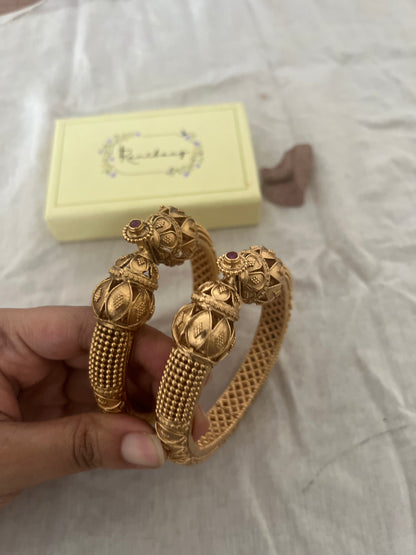 Manju Vintage Gold Bangle Kada By Ranibaug