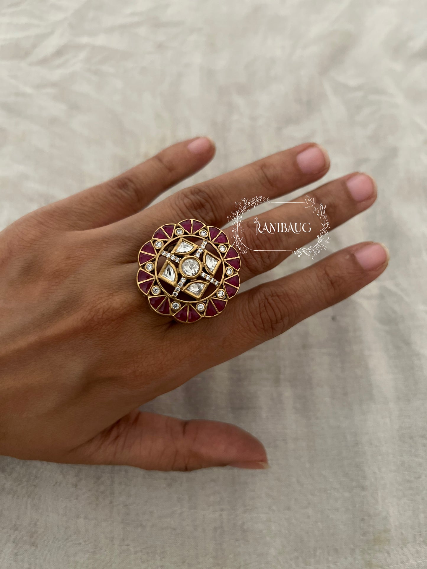 Manya Artificial Gold Ring Wedding Jewelry By Ranibaug