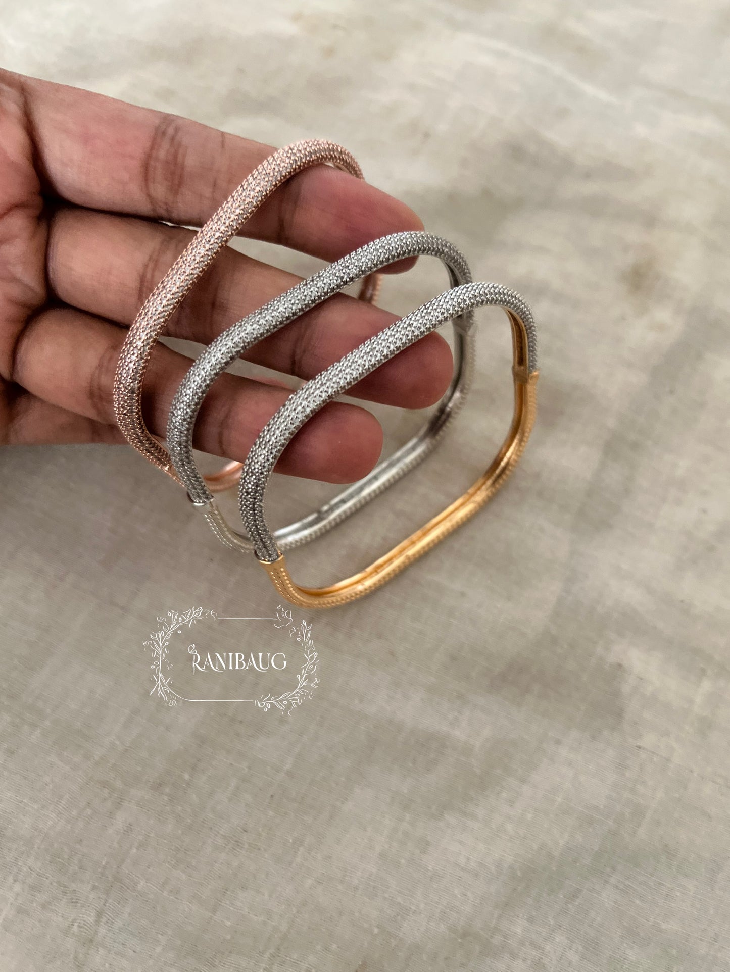 Manya Minimal Diamond Unique Square Bracelet By Ranibaug