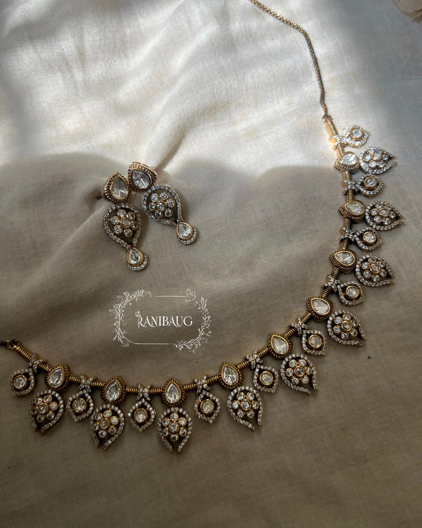 Maya Victorian Polki Kundan Necklace Set By Ranibaug | 2025 2026