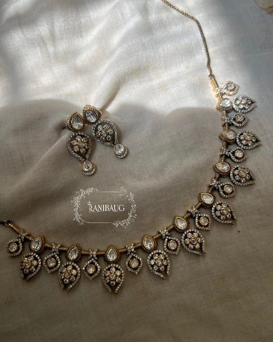 Maya Victorian Polki Kundan Necklace Set By Ranibaug | 2025 2026
