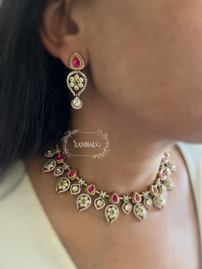 Maya Victorian Polki Kundan Necklace Set By Ranibaug | 2025 2026