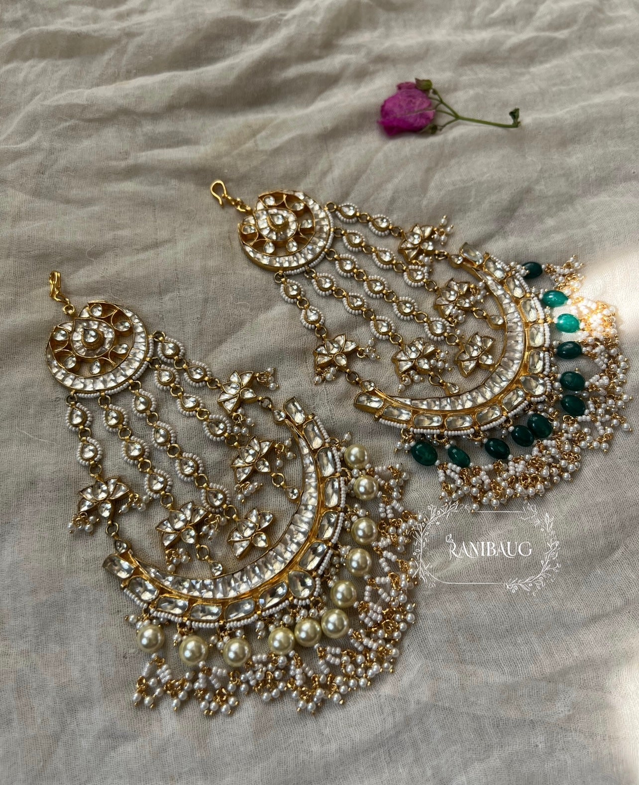 Meher Floral Gold Kundan Passa By Ranibaug