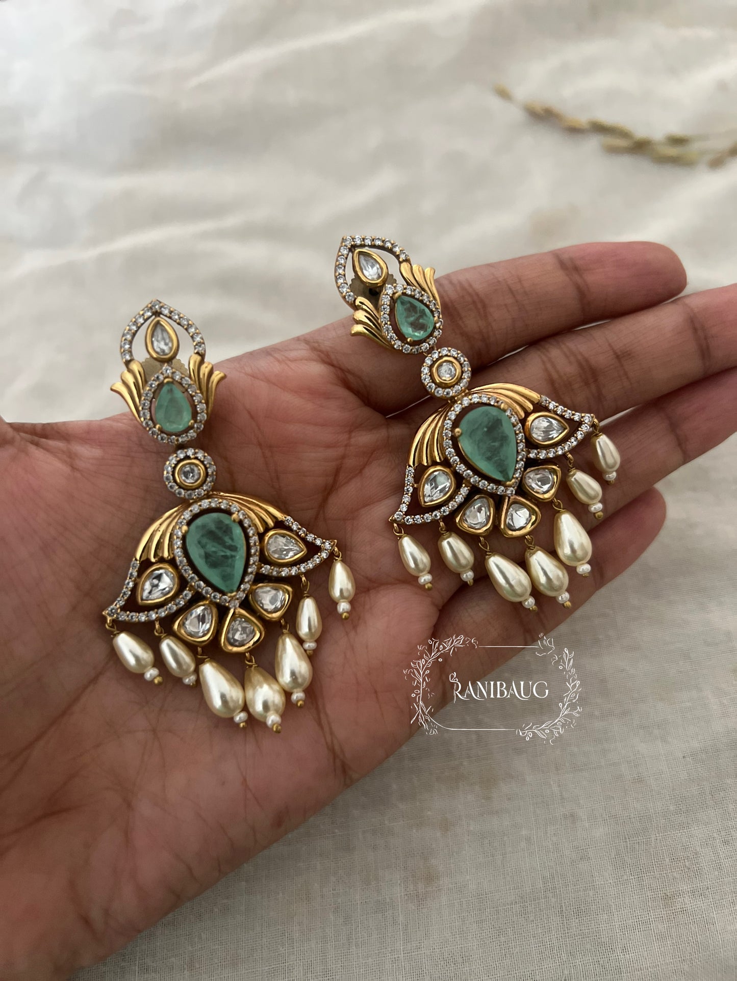 Mili Modern Silhouette Victorian Chandbali By Ranibaug