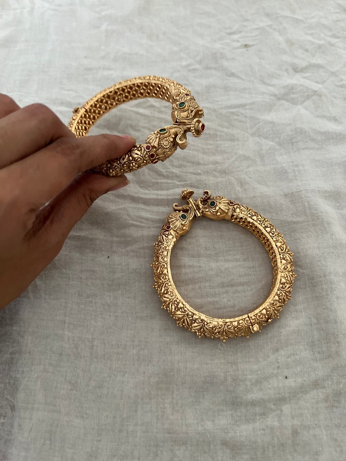 Minal Gold Kade Bangles Jewellery By Ranibaug