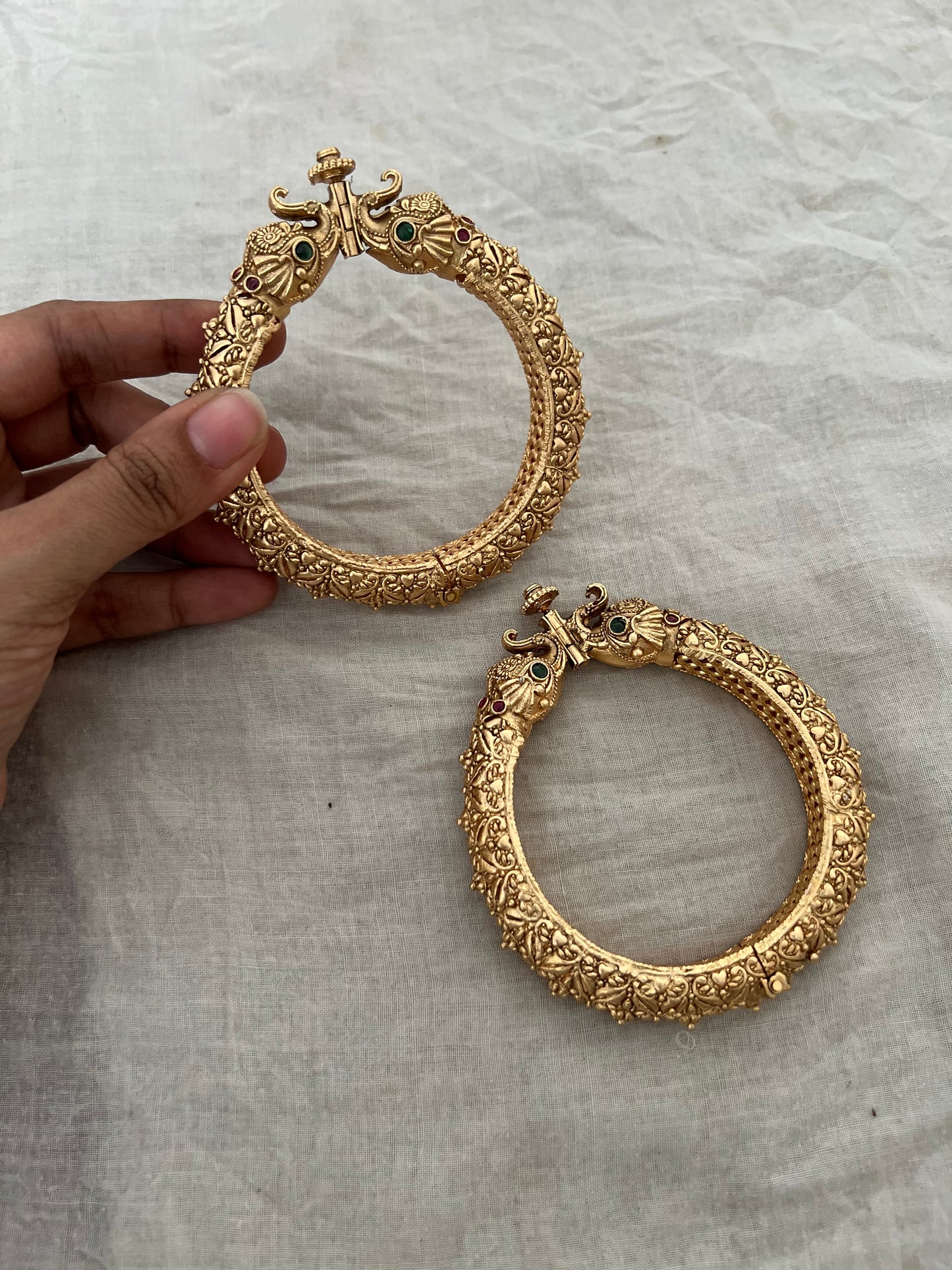 Minal Gold Kade Bangles Jewellery By Ranibaug