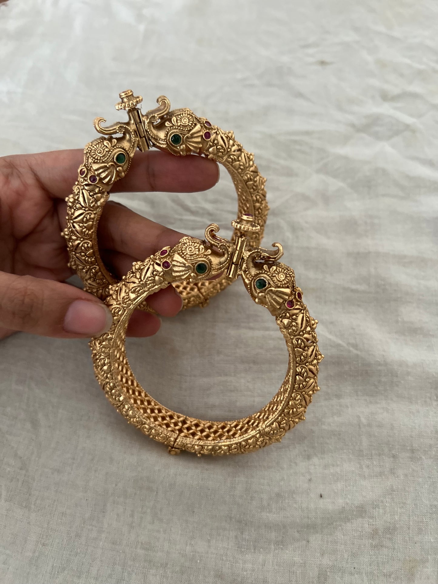 Minal Gold Kade Bangles Jewellery By Ranibaug