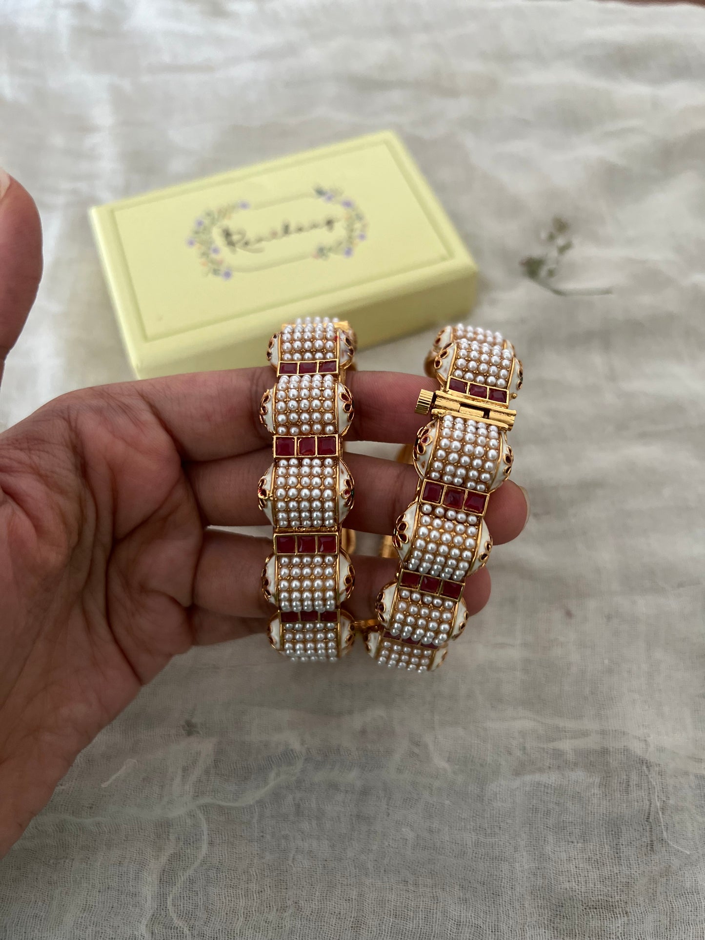 Misha Sone Ka Moti Kangan Bridal Bangles For Wedding By Ranibaug