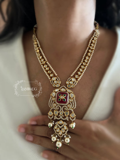 Mishti Polki Studded Cascading Pearls Designer Necklace Set By Ranibaug | The Royal Wedding Collection 2026