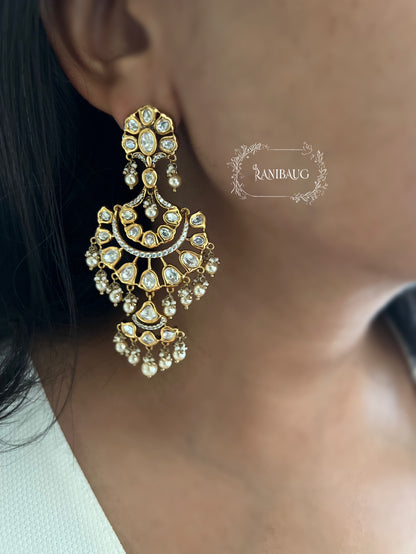 Misri Women'S Trendy Kundan Earrings | Ranibaug