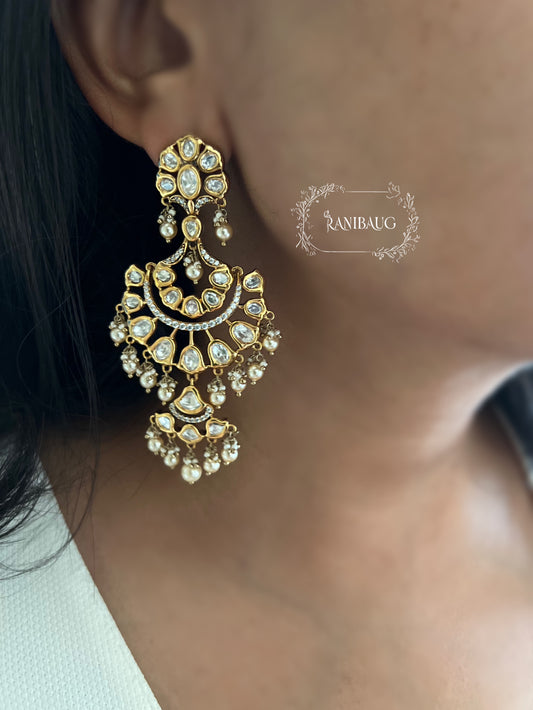 Misri Women'S Trendy Kundan Earrings | Ranibaug