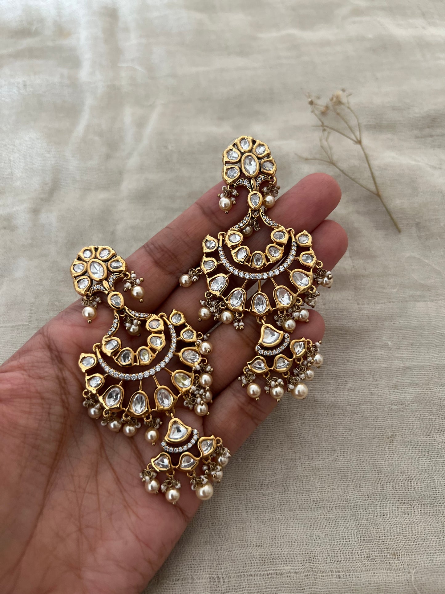 Misri Women'S Trendy Kundan Earrings | Ranibaug