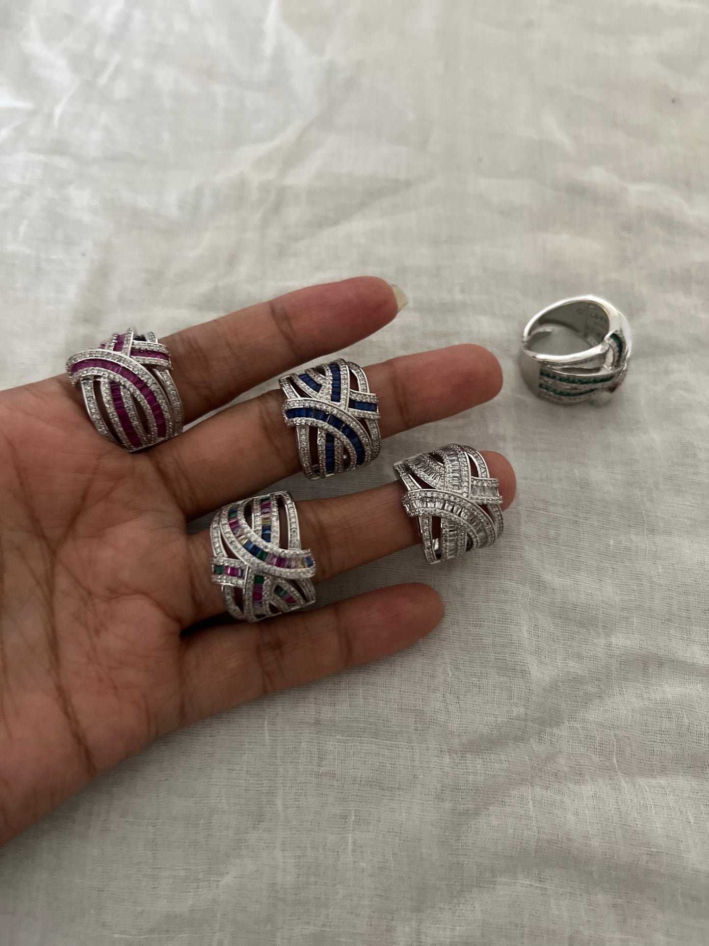Misty Weave Diamond Statement Ring By Ranibaug