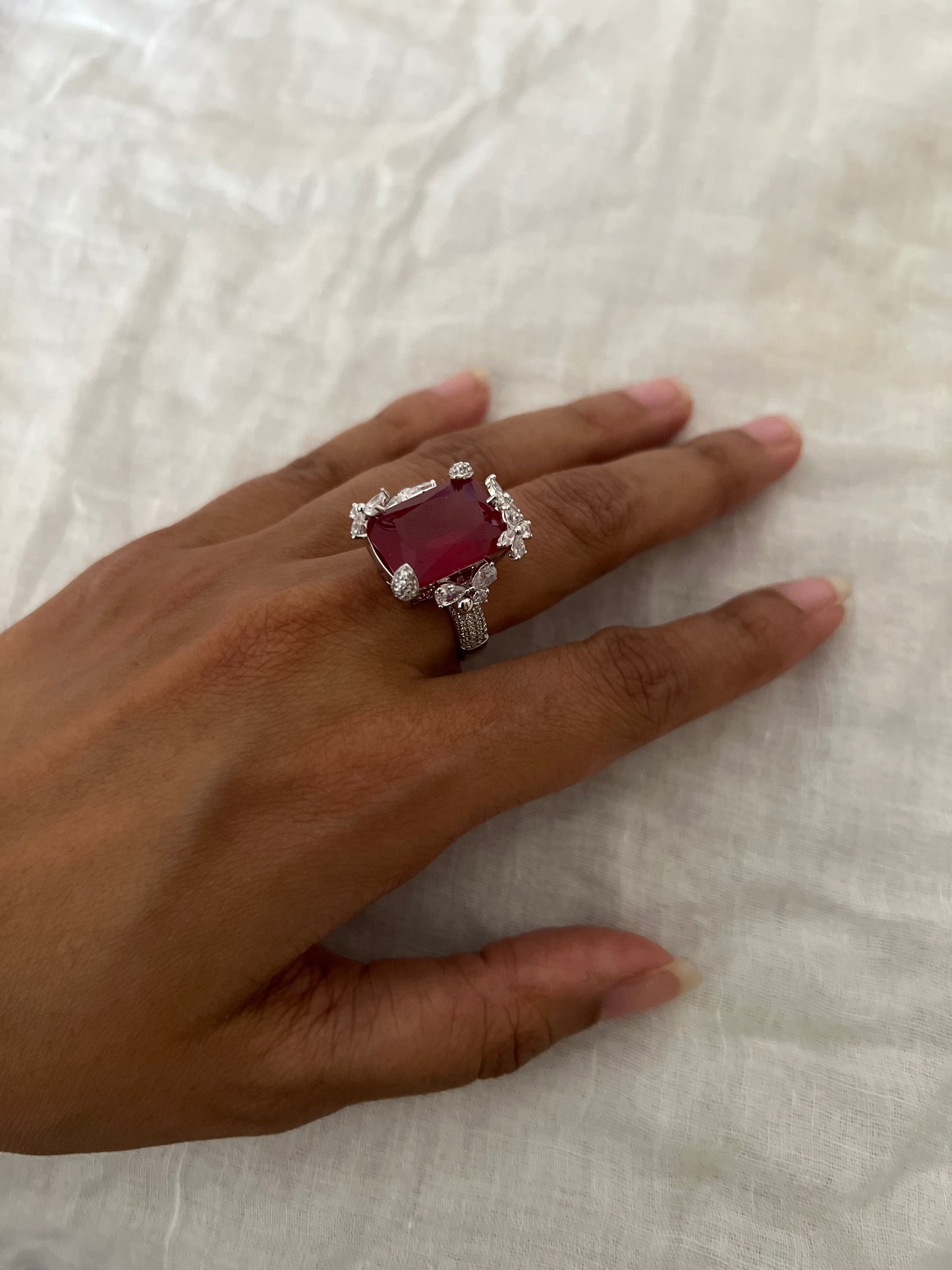 Monarch Crest Diamond Statement Ring By Ranibaug