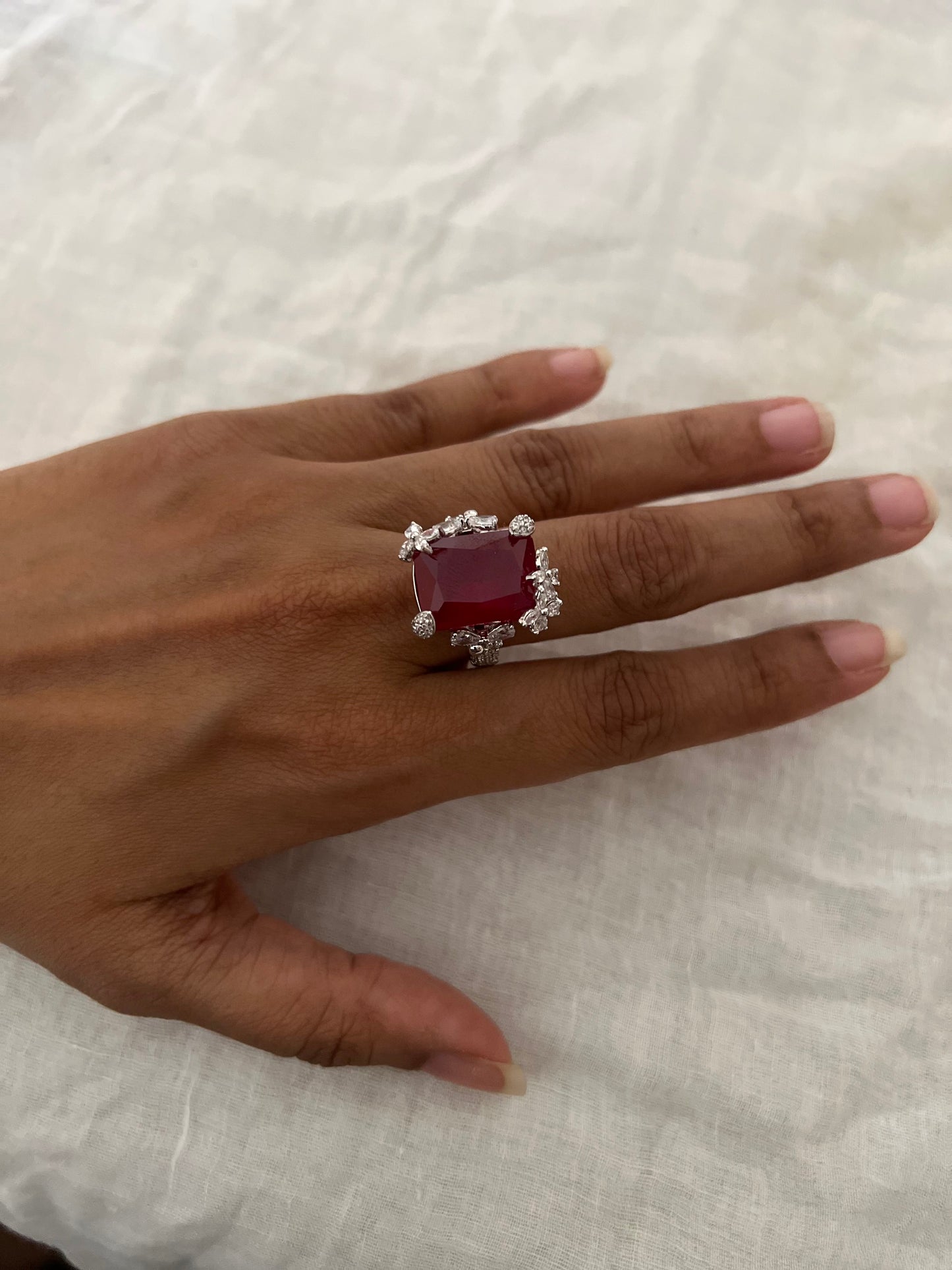 Monarch Crest Diamond Statement Ring By Ranibaug