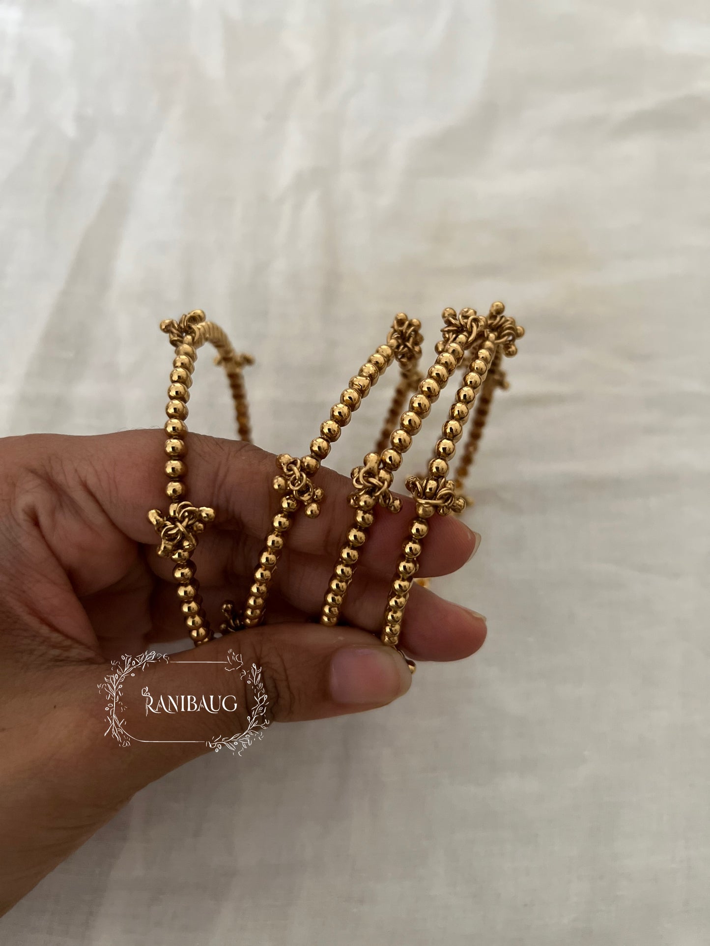 Mrinushree Heritage Classic Unique Designer Gold Finish Bangle Jewellery By Ranibaug (Set of 4)