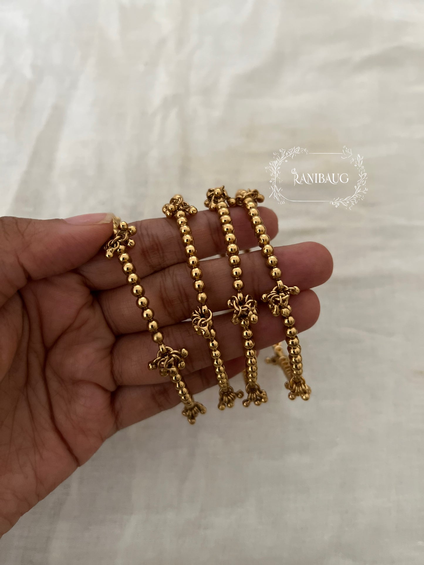 Mrinushree Heritage Classic Unique Designer Gold Finish Bangle Jewellery By Ranibaug (Set of 4)