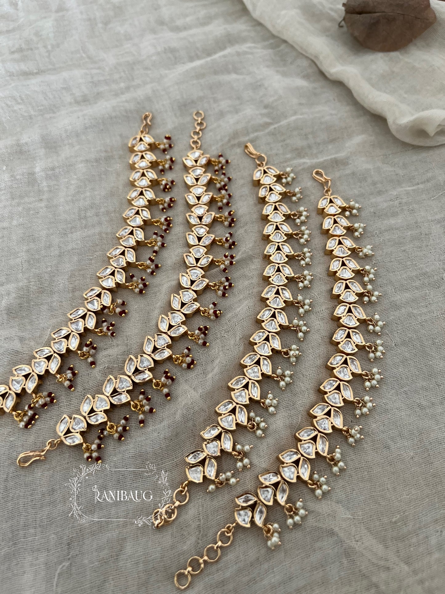 Navya Victorian Kundan Hair Chain Jewellery By Ranibaug